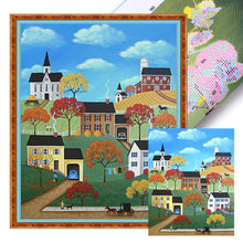 Load image into Gallery viewer, Huancan - Town Under A Blue Sky - 40*50CM 14CT 2 Stamped Cross Stitch
