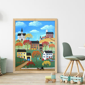 Huancan - Town Under A Blue Sky - 40*50CM 14CT 2 Stamped Cross Stitch