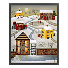 Load image into Gallery viewer, Huancan - Winter Town - 40*50CM 11CT 3 Stamped Cross Stitch
