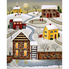 Load image into Gallery viewer, Huancan - Winter Town - 40*50CM 11CT 3 Stamped Cross Stitch
