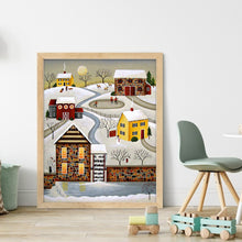 Load image into Gallery viewer, Huancan - Winter Town - 40*50CM 11CT 3 Stamped Cross Stitch
