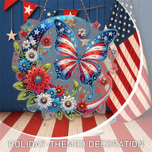 Load image into Gallery viewer, Acrylic 2D Flat DIY US Flag Butterfly Hanging Diamond Art Kits Wall Door Decor
