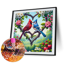 Load image into Gallery viewer, Red Cardinal And Bluebird 40*40CM(Canvas) Full Round Drill Diamond Painting
