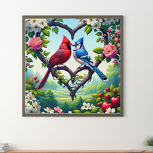 Load image into Gallery viewer, Red Cardinal And Bluebird 40*40CM(Canvas) Full Round Drill Diamond Painting
