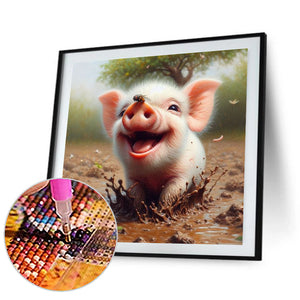 Piglet 30*30CM(Canvas) Full Round Drill Diamond Painting