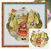 Load image into Gallery viewer, Spring Brand - Flower Picking In The Woods - 39*39*CM 14CT 2 Stamped Cross Stitch Egyptian cotton

