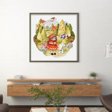 Load image into Gallery viewer, Spring Brand - Flower Picking In The Woods - 39*39*CM 14CT 2 Stamped Cross Stitch Egyptian cotton
