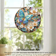 Load image into Gallery viewer, 2D Flat DIY Butterfly Diamond Art Pendant Window Hanging Art for Home Decor
