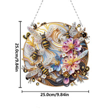 Load image into Gallery viewer, 2D Flat DIY Bee Diamond Art Pendant Window Hanging Art for Home Decor
