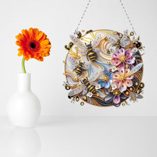 Load image into Gallery viewer, 2D Flat DIY Bee Diamond Art Pendant Window Hanging Art for Home Decor
