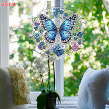 Load image into Gallery viewer, 2D Flat DIY Butterfly Diamond Art Pendant Window Hanging Art for Home Decor
