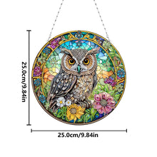 Load image into Gallery viewer, 2D Flat DIY Owl Diamond Art Pendant Window Hanging Art for Home Decor
