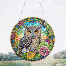 Load image into Gallery viewer, 2D Flat DIY Owl Diamond Art Pendant Window Hanging Art for Home Decor
