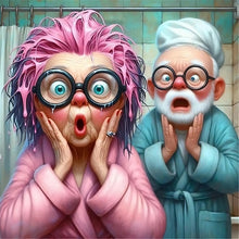 Load image into Gallery viewer, Crazy Old Lady 30*30CM(Canvas) Full Round Drill Diamond Painting
