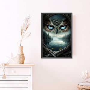 Owl 40*60CM(Picture) Partial AB Full Square Drill Diamond Painting