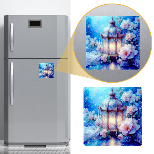 Acrylic Flower Lantern Cross Stitch Tool Needle Suction Fridge Magnet DIY Art