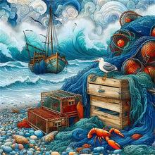 Load image into Gallery viewer, Abstract Beach 40*40CM(Canvas) Full Round Drill Diamond Painting
