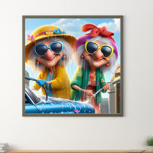 Load image into Gallery viewer, Crazy Old Lady 40*40CM(Canvas) Full Round Drill Diamond Painting
