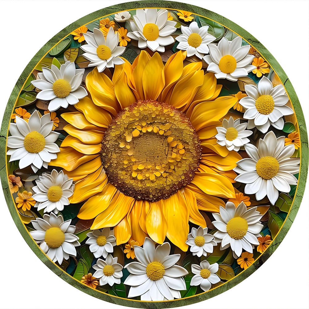 Sunflower 40*40CM(Canvas) Full Round Drill Diamond Painting