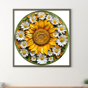 Sunflower 40*40CM(Canvas) Full Round Drill Diamond Painting