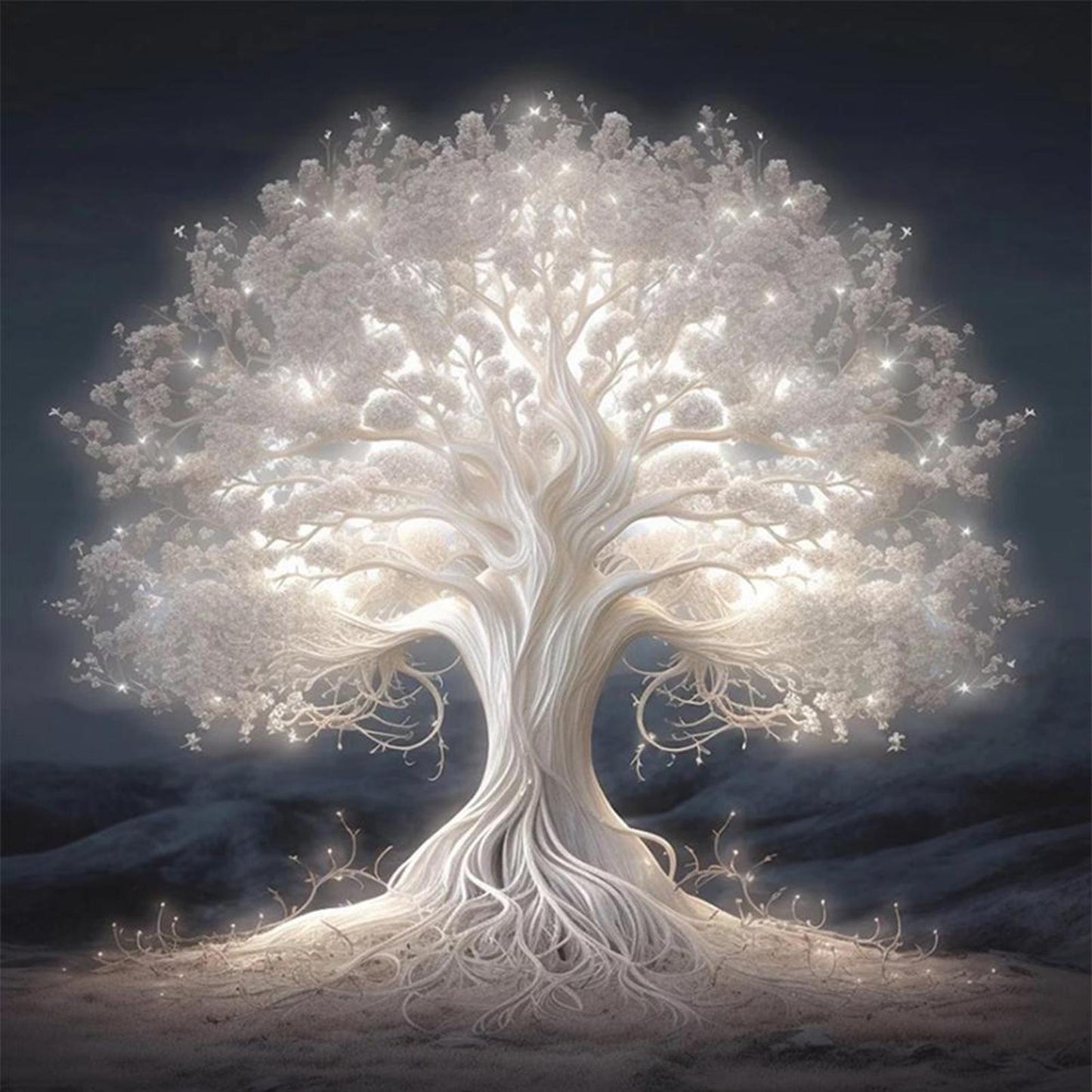 Tree Of Life - Full 11CT Stamped Cross Stitch 40x40CM - Yishu