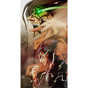 Yishu - Attack On Titan - 40*70CM 11CT 3 Stamped Cross Stitch