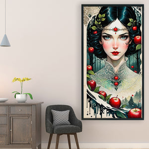 Yishu - Apple Girl - 40*75CM 11CT 3 Stamped Cross Stitch