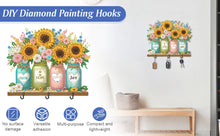Load image into Gallery viewer, Sunflower Theme Wood DIY Diamond Painting Hooks Home Decoration Craft Kit
