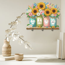 Load image into Gallery viewer, Sunflower Theme Wood DIY Diamond Painting Hooks Home Decoration Craft Kit
