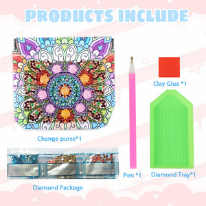 PU Partial Special Shaped Mandala 5D DIY Diamond Painting Wallet Gifts for Women