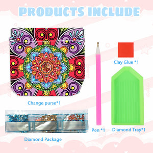 PU Partial Special Shaped Mandala 5D DIY Diamond Painting Wallet Gifts for Women