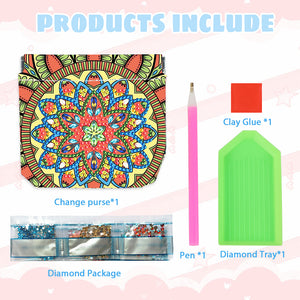 PU Partial Special Shaped Mandala 5D DIY Diamond Painting Wallet Gifts for Women