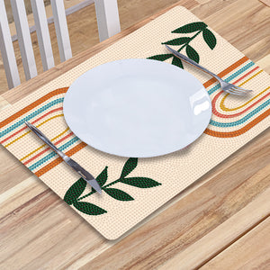2Pcs Artistic Pattern Diamond Painting Placemat DIY Art Placemat for Table Decor