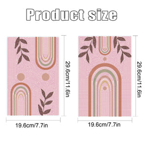 2Pcs Artistic Pattern Diamond Painting Placemat DIY Art Placemat for Table Decor
