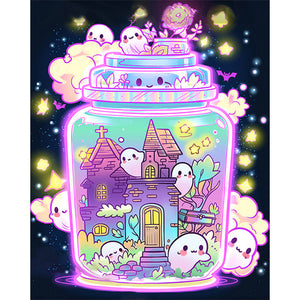 Ghost Glass Bottle 40*50CM(Picture) Full Round Drill Diamond Painting