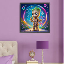 Load image into Gallery viewer, Bubble-Blowing Wooden Figure 50*50CM(Canvas) Full Round Drill Diamond Painting
