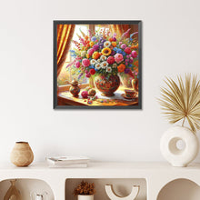 Load image into Gallery viewer, Flowers In Vase 50*50CM(Canvas) Full Round Drill Diamond Painting

