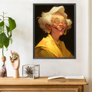 Crazy Grandma 30*40CM(Canvas) Full Round Drill Diamond Painting
