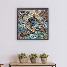 Load image into Gallery viewer, Colorful Surfing Guy 50*50CM(Canvas) Full Round Drill Diamond Painting
