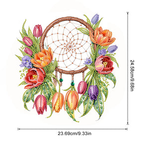 Acrylic Special Shaped Flowers Plants 5D DIY Diamond Dream Catcher Pendant Craft