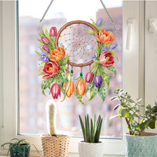 Load image into Gallery viewer, Acrylic Special Shaped Flowers Plants 5D DIY Diamond Dream Catcher Pendant Craft
