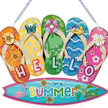 Load image into Gallery viewer, Summer Vibe 2D Flat DIY Special Shape Diamond Art Pendant Wall Door Decoration
