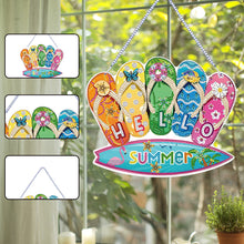 Load image into Gallery viewer, Summer Vibe 2D Flat DIY Special Shape Diamond Art Pendant Wall Door Decoration
