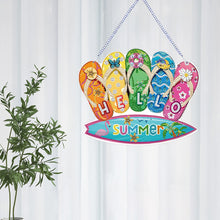 Load image into Gallery viewer, Summer Vibe 2D Flat DIY Special Shape Diamond Art Pendant Wall Door Decoration
