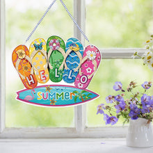 Load image into Gallery viewer, Summer Vibe 2D Flat DIY Special Shape Diamond Art Pendant Wall Door Decoration
