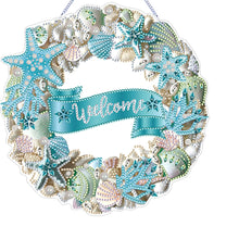 Load image into Gallery viewer, Summer Vibe 2D Flat DIY Special Shape Diamond Art Pendant Wall Door Decoration
