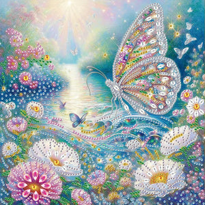 Butterfly 30*30CM(Canvas) Partial Special Shaped Drill Diamond Painting