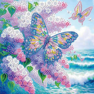Butterfly 30*30CM(Canvas) Partial Special Shaped Drill Diamond Painting