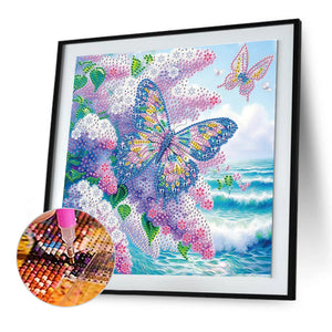 Butterfly 30*30CM(Canvas) Partial Special Shaped Drill Diamond Painting