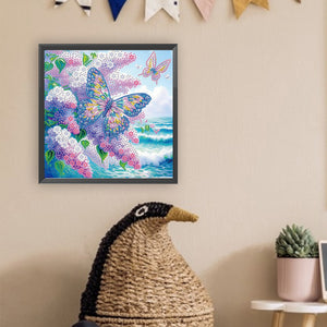 Butterfly 30*30CM(Canvas) Partial Special Shaped Drill Diamond Painting